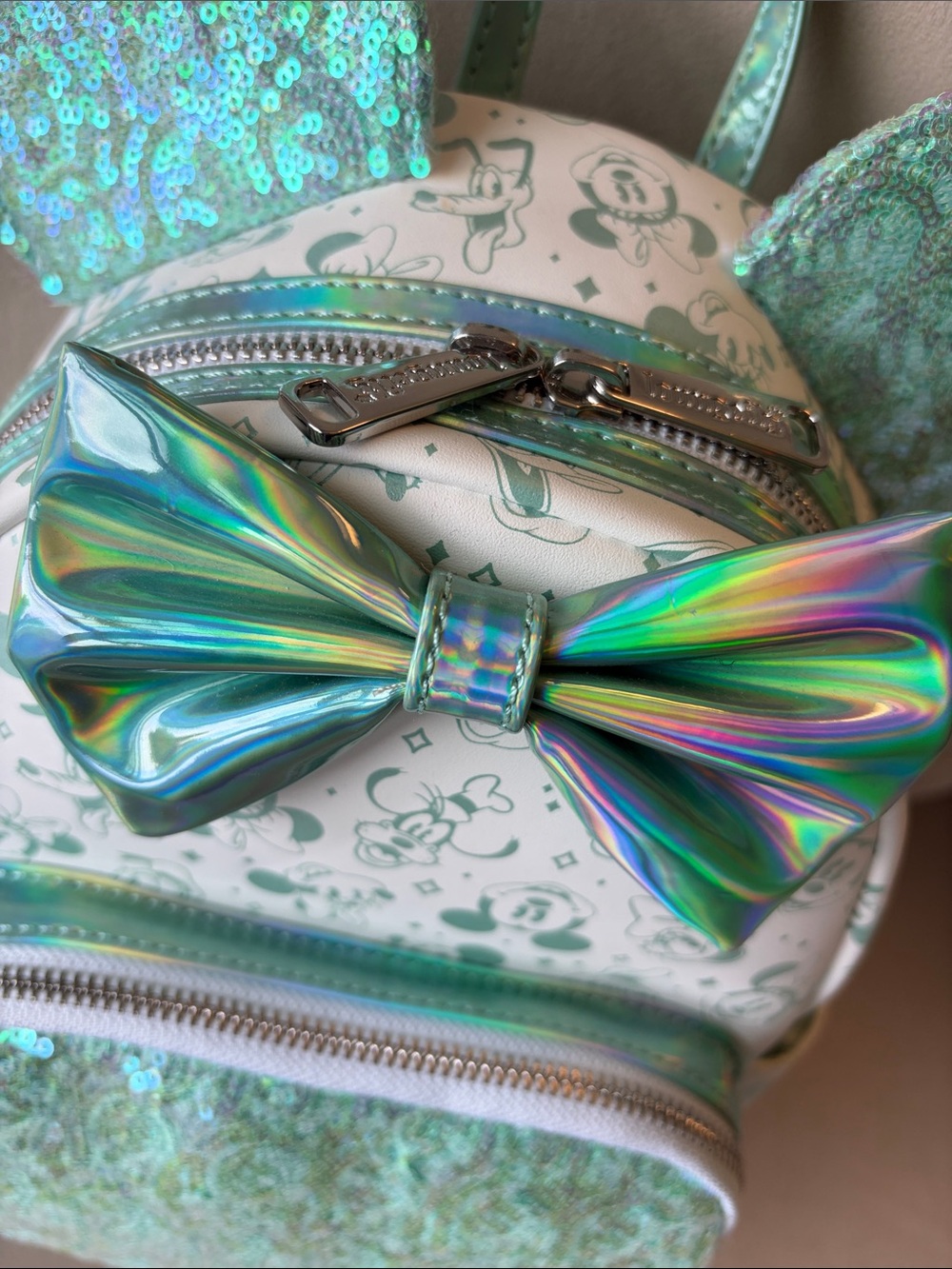 Disney 100 Loungefly Sequin Backpack NWT - Picture 5 of 12